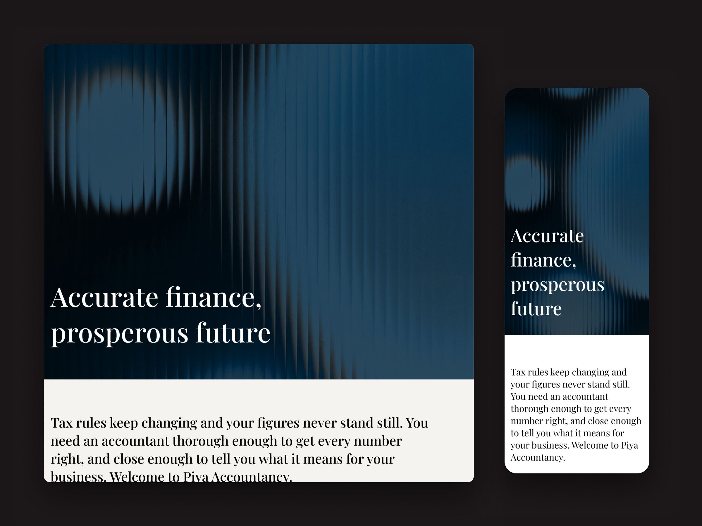 Piya Accountancy website on desktop and mobile